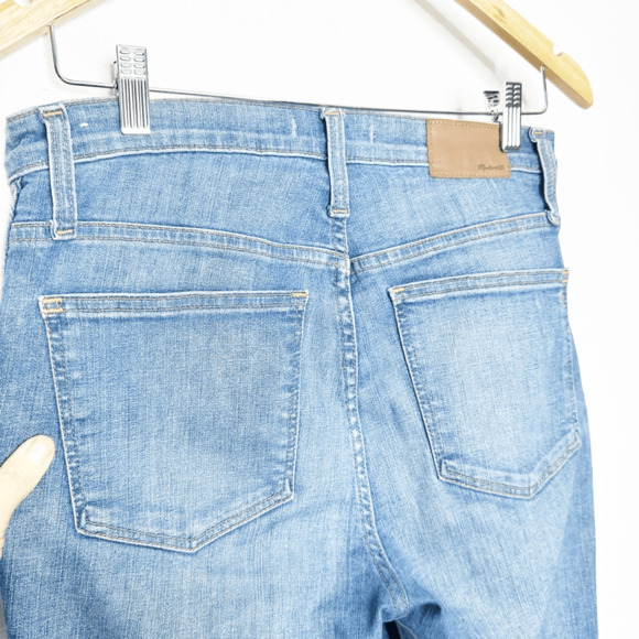 MADEWELL 10" High-Rise Skinny Jeans women's Drop Step-Hem medium blue J9400 28 - Picture 4 of 9